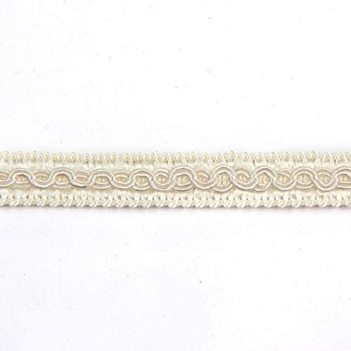 Fenghuangwu 13 Yard Handmade Basic Trim, 1.3 cm/0.51 Inch Diameter Gimp Braid for DIY, Décor-Beige