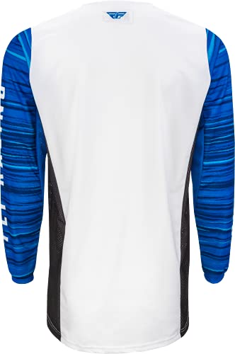 Fly Racing 2022 Adult Kinetic Wave Jersey (White/Blue, X-Large) #TOP1