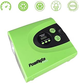 PowRyte Portable Air Compressor Pump,150 PSI Tire Pump with Digital Pressure Gauge,12V DC