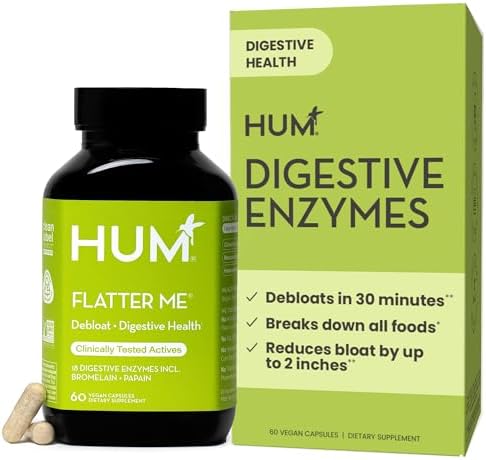 HUM Flatter Me Digestive Enzymes for Women & Men, Digestive Healt...