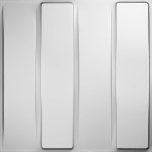 Ekena Millwork WP20X20CAWH 19 58 pulgadas de ancho x 19 58 pulgadas de alto Caputo EnduraWall Decorativo 3D Panel de pared cubre 2.67 pies cuadrados