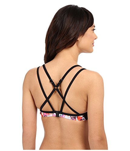 Seafolly Women's Standard D Cup Bustier Bra Bikini Top Swimsuit, Beach Gypsy Nectarine, 4 US - Image 4