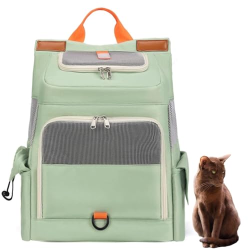 Lifetipsハバナ・ブラウン Havana Brownペットリュック キャリー 通気性メッシュ カーテン付き 軽量 反射テープ 飛び出し防止 防水 撥水 多機能 リュック型ペットキャリー 小型犬 中型犬 猫 旅行 通院 自転車 電車 収納ポケット付き
