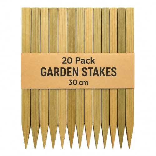 Lot de 20 piquets de chantier en bois traité, 30 cm