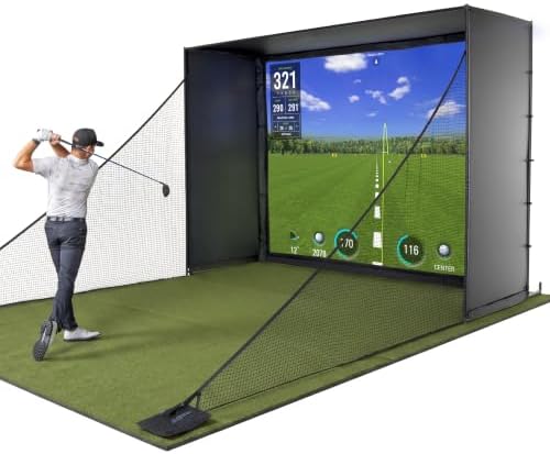 GoSports Golf Simulator Enclosure with Impact Screen and Shank Ne...