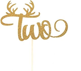 Atelier Elegance Deer Two Cake Topper, Oh Deer 2nd Birthday Cake Topper, Deer Baby Party, Woodland