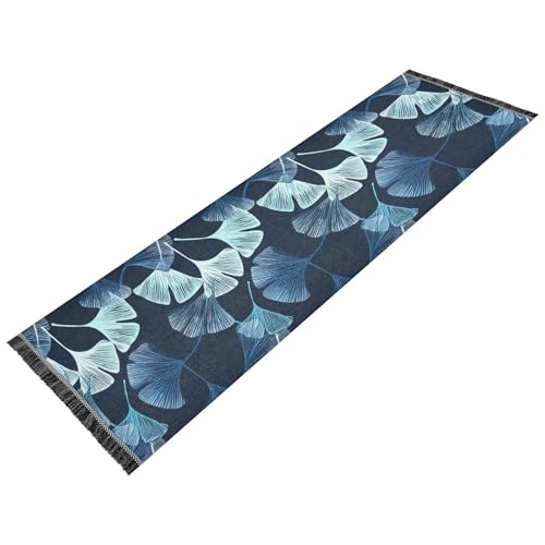 Ginkgo Leaves Runner Rug for Hallways Kitchen Rugs Washable Rug for Entryway Indoor Hardwood Floor 72 * 23.5 in