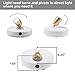 BIGLIGHT Spotlight Battery Operated, LED Puck Light, Dimmable Uplight with Remote, Stick on Accent Light for Painting Picture Wall Artwork Photo Portrait Closet Plants, Warm White, 2 Pack