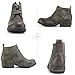 Psanfawq Mens Dress Boots Casual Oxfords Ankle Lace up Shoes Fashion Leather Chukka Business Boot Dark Green size 11 AF001-2