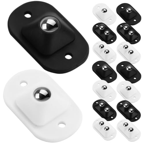 Hemobllo 16 Ruedas Giratorias Adhesivas para Muebles y Electrodomésticos Mini Ruedas Pequeñas de Placa Rodamiento Juego de 16 Piezas para Cajas de Almacenamiento Botes de Basura y
