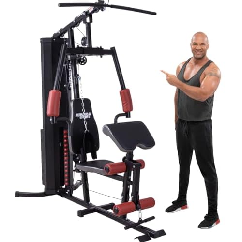 Miweba Sports Kraftstation MK500 | 60 kg Gewichte - Fitnessgeräte für Zuhause - Fitness - Heimtrainer - Bauchtrainer - Hometrainer - Butterfly - Bodybuilding - Krafttraining - Homegym - Fitnessstation