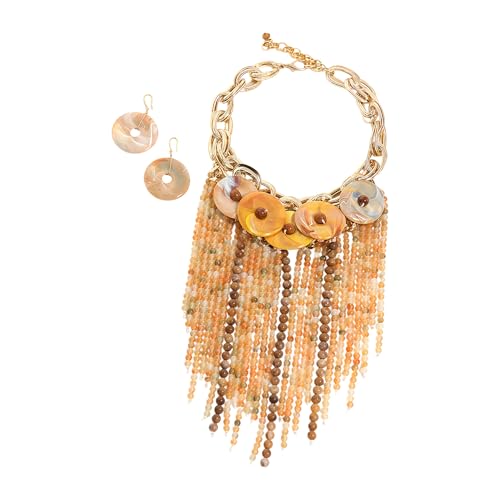 Juego de collar y aretes antialérgicos ligeros para bodas prolongadas