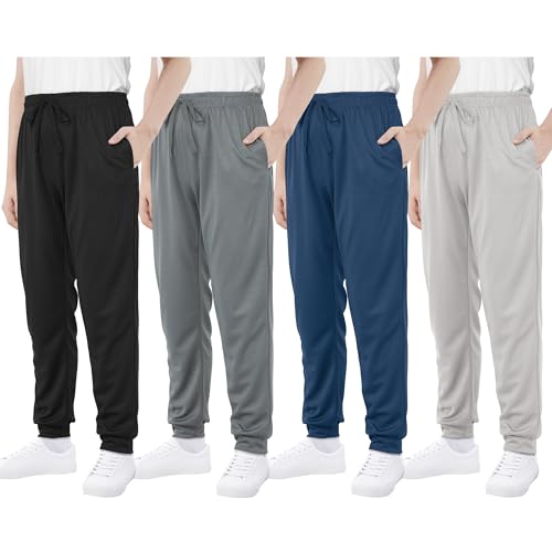 Resinta RS5779 4 Packs Boys' Mesh Active Sweatpants Boys Athletic Casual Jogger Pants cover