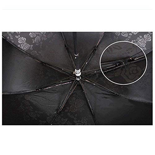 Orgrimmar Ladies Lace Parasol Umbrella Anti-Uv Protection Sun Shade Upf 50+ Lightweight And Portable Folding Umbrella (Black) #TOP6