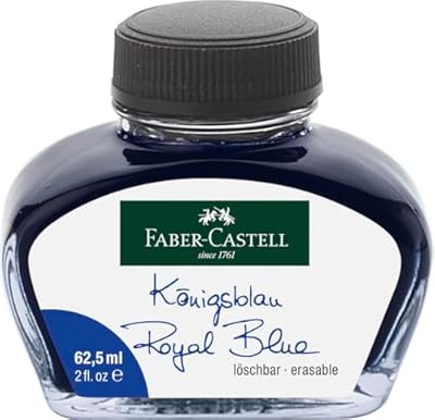Faber-Castell 148701 - Bote de tinta para instrumentos de escritura con convertidor, azul real, 62,5 ml, 1 pieza | Ya disponible en tu tienda friki favorita! En mundofriki.es!