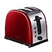 Produktbild Russell Hobbs Toaster Legacy rot, 2 extra breite Toastschlitze, inkl. Brötchenaufsatz, 6 einstellbare Bräunungsstufen + Auftau- & Aufwärmfunktion, Schnell-Toast-Technologie, 1300W, 21291-56