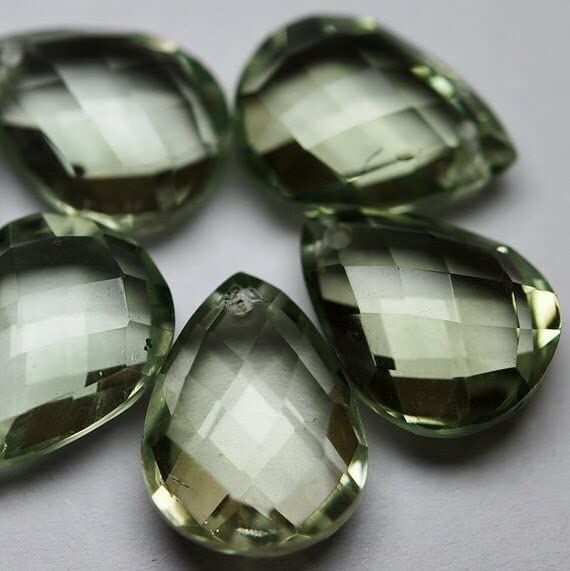 Améthyste verte poire pour créer des bijoux bohèmes chics et boucles d'oreilles