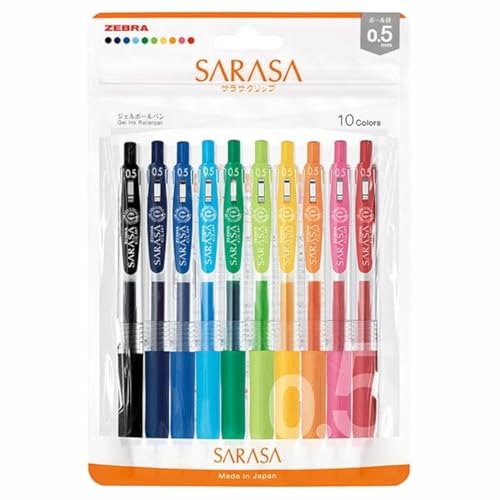新品 ゼブラ ジェルボールペン サラサクリップ チュッパチャプス 10色 ゼブラ ジェルボールペン サラサクリップ0.5 10色セット JJ15-10C
