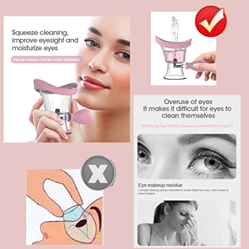 image for CANIPHA Eye Wash Cup,Eye Wash Cleaner Kit Silicon Manual Air Pressure 
