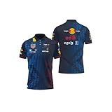 [DKLIMA] レーシングスーツ ポロシャツ服 メンズ チーム polo tシャツ レッド 半袖 カジュアルシャツ 夏の新しい F Tシャツ スポーツ ゆったり ロゴ (E,M) [並行輸入品]