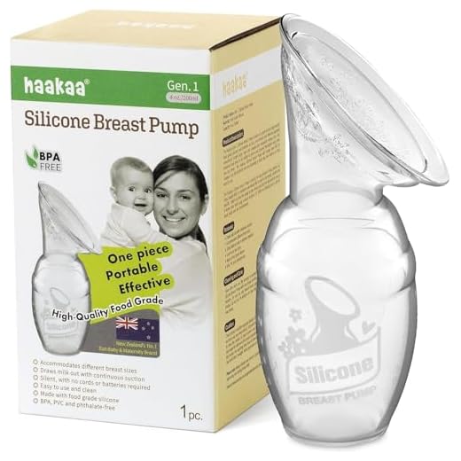 haakaa 100 ML Extractor de Leche Manual, Silicona Sacaleches Manual, Breast Pump, Saludable e Inofensivo