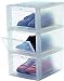 Produktbild Iris Ohyama, 3er-Set Schuhboxen, 14 L, bis 47-48, stapelbar, Schlafzimmer, Kleiderschrank, Flur - Drop Front Shoe Box EUDF-M - Transparent