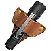 Tactical Leather Flashlight Holster, Flashlight Holder for Tactical Flashlight, Flashlight Belt Case, Flashlight Belt Holster, Maglite Mag-Tac CR123, Streamlight PolyTac 88850, Fenix PD35 (Tan)