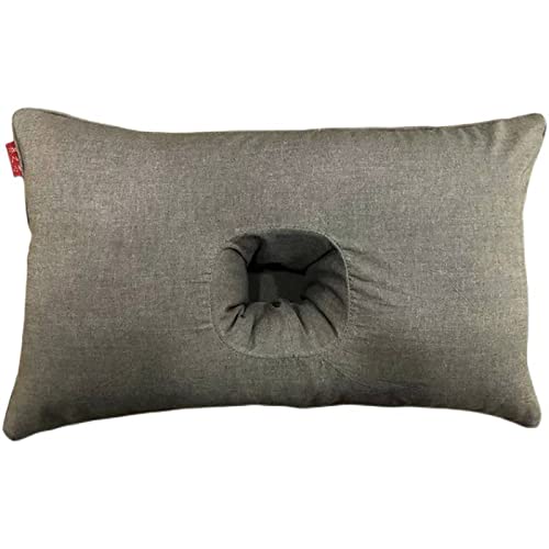 KEhtu Almohada para Los Oídos con Un Solo Orificio, Almohada para Los Oídos con Orificio Sin Presión, Relleno De Algodón, Altura Ajustable, Evita El Dolor De Oído, Almohada Antiúlceras por Presión
