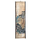 Wall Art Poster Prints Paintings, Hanging Paper Scroll Decor Ready to Hang Asia Vintage Aesthetic,for Home Office Restaurant Tiger (E4)