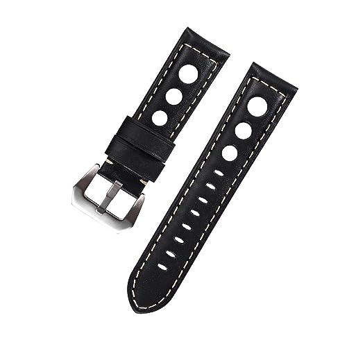 Bracelet de montre en cuir vintage 20mm 22mm 24mm marron noir pour homme