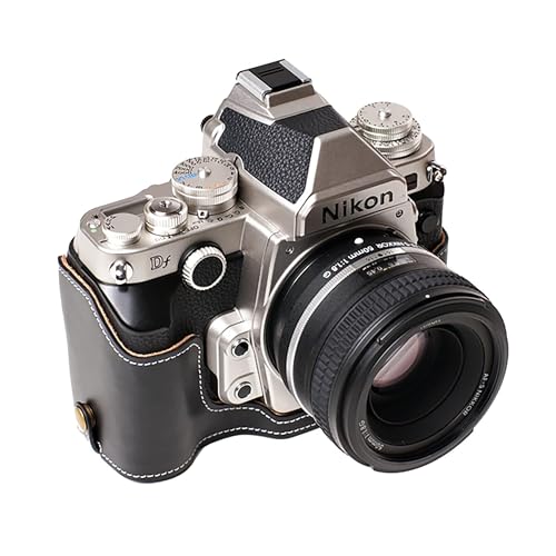 QIYAONUO�{�f�B�[�n�[�t�P�[�X �n���h���C�h �{�v �n�[�t�J�����P�[�X �o�b�O �J�o�[Nikon DF�p (�u���b�N)