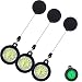 Paramedic Luminous Nurse Fob Watch for Nurses Doctors, Nite Glow in Dark with Whole Dial & Pointer,Retractable Clip on Design (Black 3 Pcs)