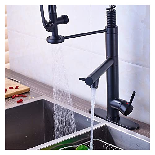 Robinet de cuisine extractible en bronze noir au design robuste et durable - 3