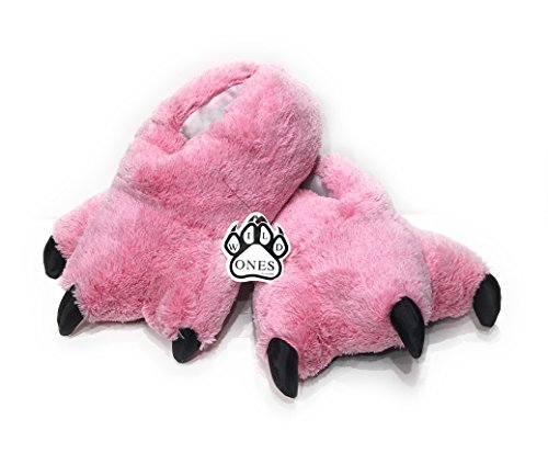 Wild Ones Furry Animal Claw Slippers for Toddlers, Kids and Adults2