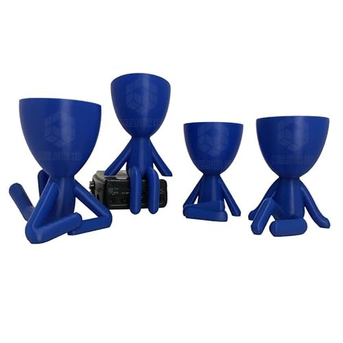 Kit 4 Mini Vasinhos 6cm Cactos Suculentas Decoração (Preto)