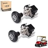 9.99WORLD MALL Golf Cart Push Pull Head Light Switch Universal for Golf Cart EZGO Club Car and Other Light Botton (2 Pack)