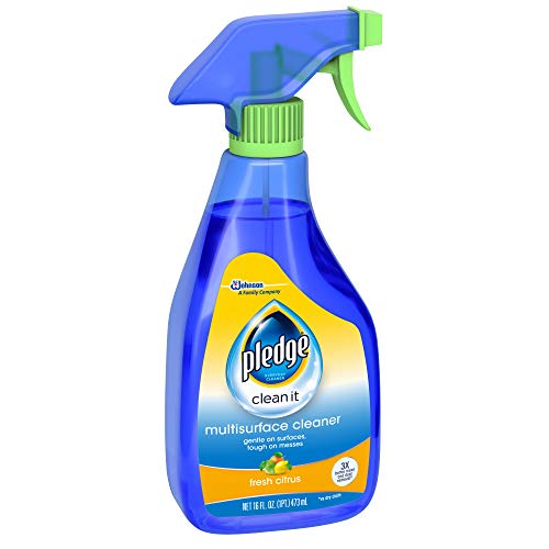 Pledge Multisurface Cleaner Trigger Spray, Fresh Citrus - Electronic, Stainless Steel & Glass Cleaner (1 Trigger Spray), 16 oz - Thumbnail 4