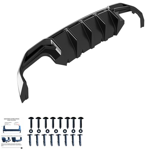 Oneway Heckdiffusor kompatibel mit Audi A3 8Y S-Line/S3 Limousine/Sportback 2020- - Schwarz glänzend