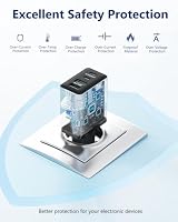 USB C Ladegerät, 40W 4 Ports Mehrfach Schnellladegerät Stecker mit PD+USB Power Adapter, Ladestecker Netzteil für iPhone 17 16 15 14 13 12 11 Pro/Max/Plus, iPad, Samsung S24 S23 USB C Fast Charger – Ansicht 4