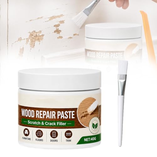 Wood Repair Paste for Furniture and Floor, Wood Furniture Repair Kit (White,1PCS)