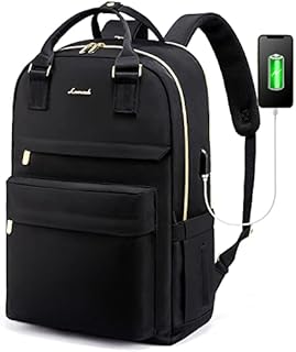 LOVEVOOK Laptop Backpack Womens, 15.6 Inch School Bags for Women Waterproof Computer Rucksack with USB Port for Travel Business College Work, Khaki Beige