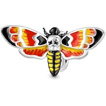 GNOCE Animal Insects Collection Charms Silver Pendant Dangle Bead Charm fit Bracelets Necklaces Jewelry Gift for Women