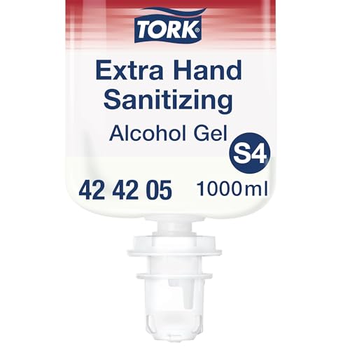 Tork - Tork Gel hydroalcoolique extra désinfectant pour les mains S4, sans résidu collant, 1 x 1000 ml, 424205