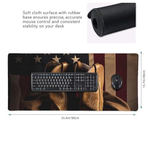 Tapis de souris XXL imperméable antidérapant avec bords cousus pour bureau