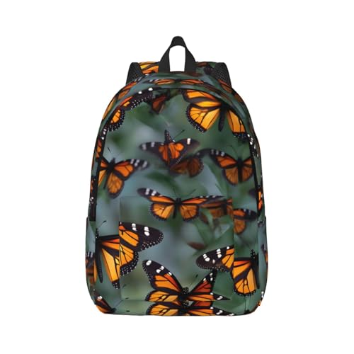 Sac à dos d'extérieur papillons monarques idéal pour la marche et la ville