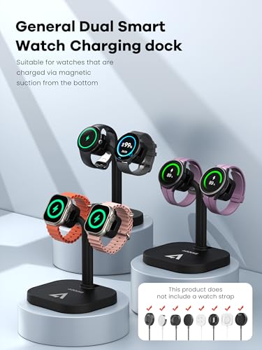 Base de carga universal dual A22S para relojes inteligentes Samsung y Google 4