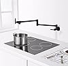 MAX Faucets - Pot Filler Faucet Double Handle Commercial Wall Mounted 26" with Accessories Matte Black Finish
