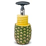 Pineapple Stainless Steel Corer, Stem Remover Pillar Extractor Tool, by Exultimate (Black)