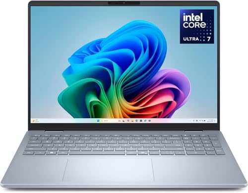 Dell 16 Plus Laptop Copilot+ DB16250, 16” 16:10 2.5K (2560x1600) Intel Core Ultra 7 256V, Intel Arc Graphics, 16GB RAM, 512GB SSD, Win 11 Home 24, Backlit Keyboard, Fingerprint Reader, Ice Blue