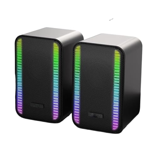 Haut-parleur PC de bureau argenté idéal pour aménager un espace gaming et multimédia épuré